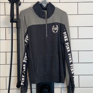 VS PINK 1/4 zip sweatshirt